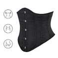 thumbnail image 5 of DuoJiaJ Womens Waist Cincher Corset, Lace Up Shaping Belt Festival Outfit Black Sizes XS-2XL, 5 of 7