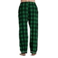 thumbnail image 3 of NIEWTR Mens Pajama Pants Silk Satin Pj Plaid Loungewear Lounge Pants with Pockets Sleep Bottoms Sleepwear(Z12-Green,5XL), 3 of 9