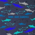 thumbnail image 3 of CafePress - Shark Collage Long Sleeve Dark T Shirt - Long Sleeve Dark T-Shirt, 3 of 4