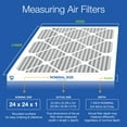 thumbnail image 3 of 24x24x1 (23_3/8x23_3/8) Furnace Air Filters MERV 12 Pleated Plus Carbon 6 Pack, 3 of 7