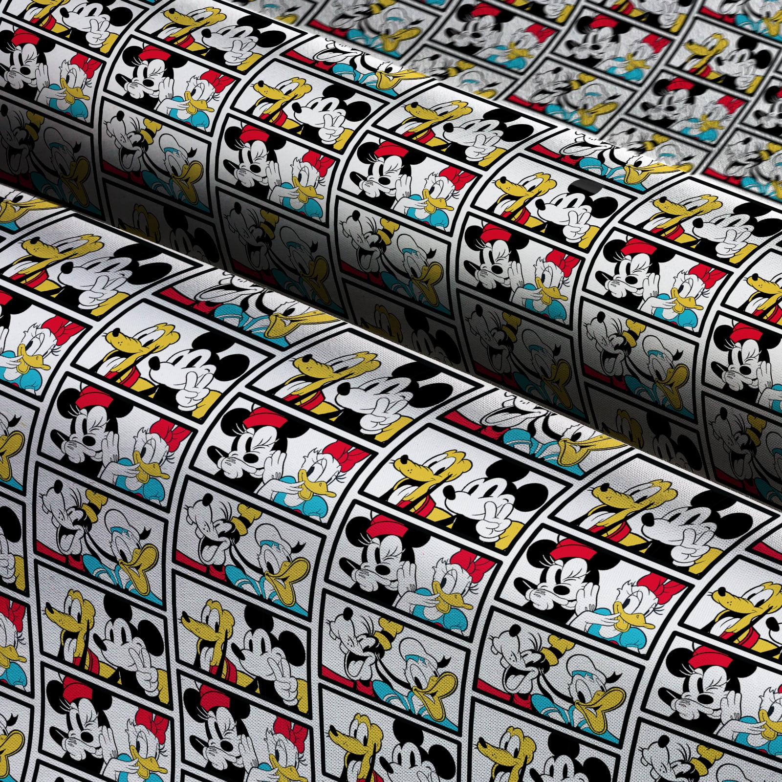 (3 pack) Springs Creative 18" x 21" Cotton Mickey and Friends Tile Precut Sewing & Craft Fabric, Multi-color