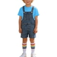 thumbnail image 4 of ATOGUTA Kids Boys Outfits Denim Overalls and Short Sleeve T-shirts with Socks Girls Summer Clothes Size 3T-12, Blue, 4 of 8