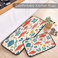 thumbnail image 5 of 2-Piece Kitchen Mat Set Non Slip Washable Floor Mats Decorative Rugs for Kitchen Sink Laundry Cartoon Red Mushroom Pattern, 5 of 7