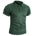 thumbnail image 5 of Mens Quick Dry Tactical Shirts Turndown Collar Short Sleeve Tops Stretch Comfy Summer Outdoor Fishing Shirts, 5 of 6