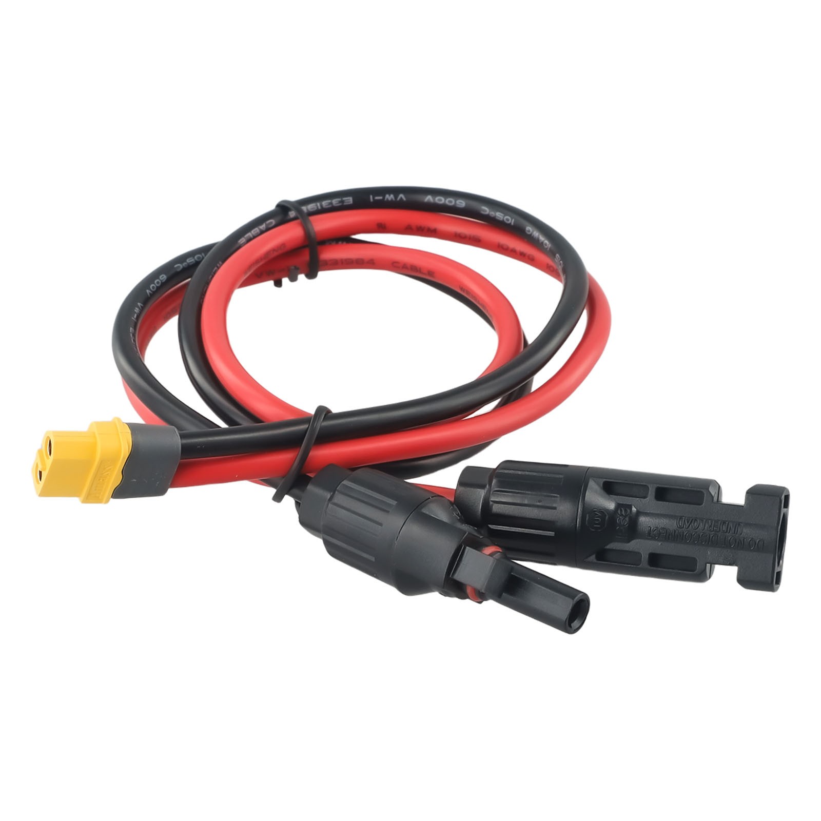 10AWG Solar Panel Cable Connector for XT60 Female Adapter Compatible 60cm PVC