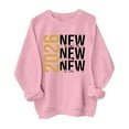 thumbnail image 4 of Women's Fashion Top New Year 2026 Printed Pullover Sweatshirt Holiday Design for Women Casual Celebration Streetwear Top,Pink,L, 4 of 6