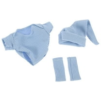 IBASETOY 1 Set Mini Doll Clothing Sky-Blue Polyester For Playtime Fun