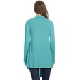 thumbnail image 3 of Women's Lightweight Casual Open Front Long Sleeve Solid Cardigan Office Wear S-3XL, 3 of 4