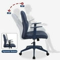 thumbnail image 4 of Dayalane Modern Adjustable Office Chair, Swivel Fabric Ergonomic Task Chair with Armrests, 90-120° Tilt Function and Wide Cushion Desk Chair for Home/Bedroom/Study/Office/Conference Room, Blue, 4 of 10