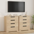 thumbnail image 4 of Modern Dresser, 4 Drawer Dresser for Bedroom with Metal Handle and Large Drawer, Wood Double Chest of Drawers and Storage Organizer for Living Room, Hallway, Entryway, 4 of 7