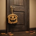 thumbnail image 6 of Halloween Boho Macrame Wall Hanging, Fringe Woven Pumpkin & Bat Shape Tapestry, Cotton Rustic Fall Indoor Decor for Bedroom, Living Room, Mantel (1PC, A), 6 of 9