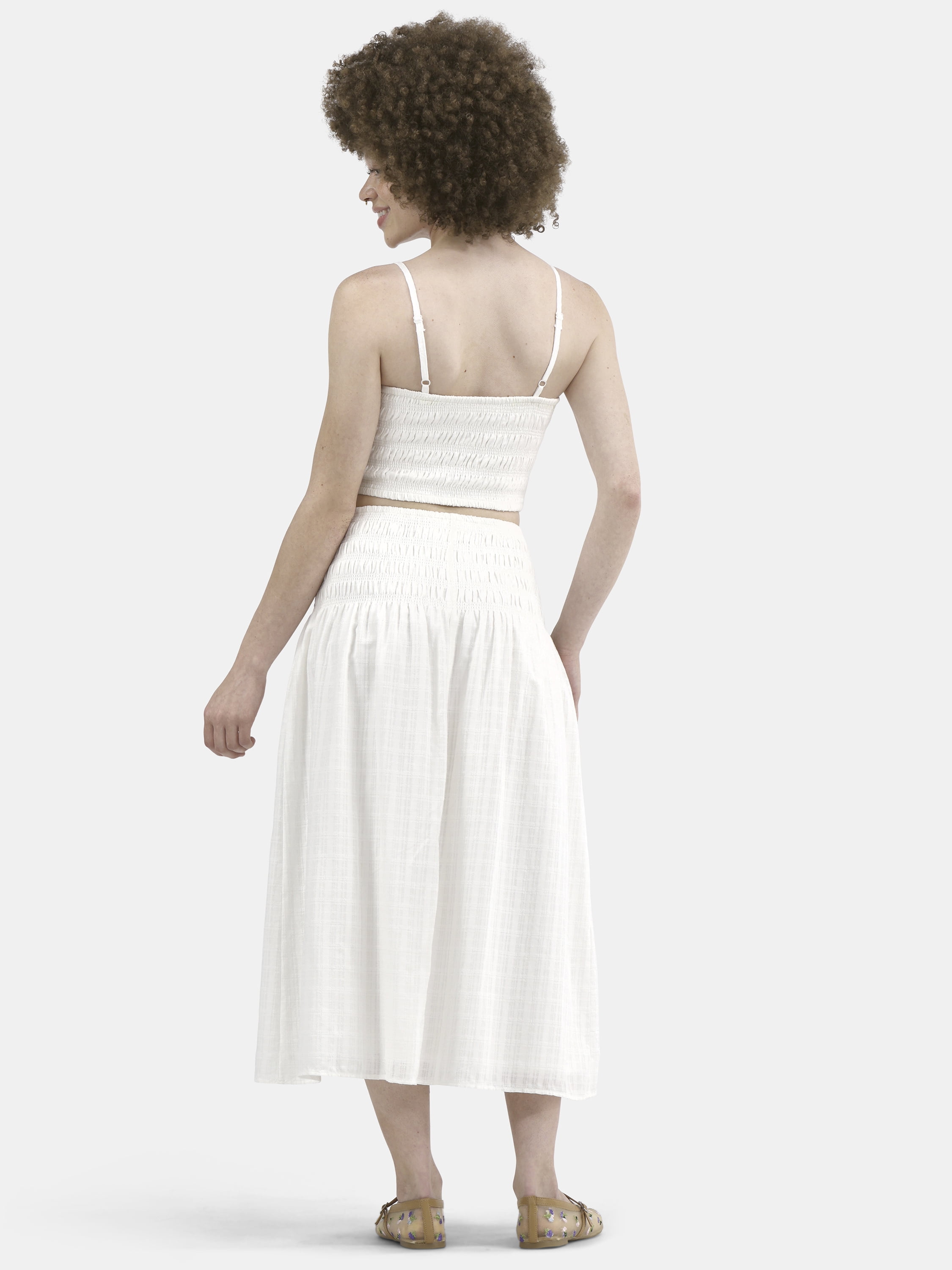 No Boundaries Smocked Cami Top and Maxi Skirt Set, 2-Piece, Women's
