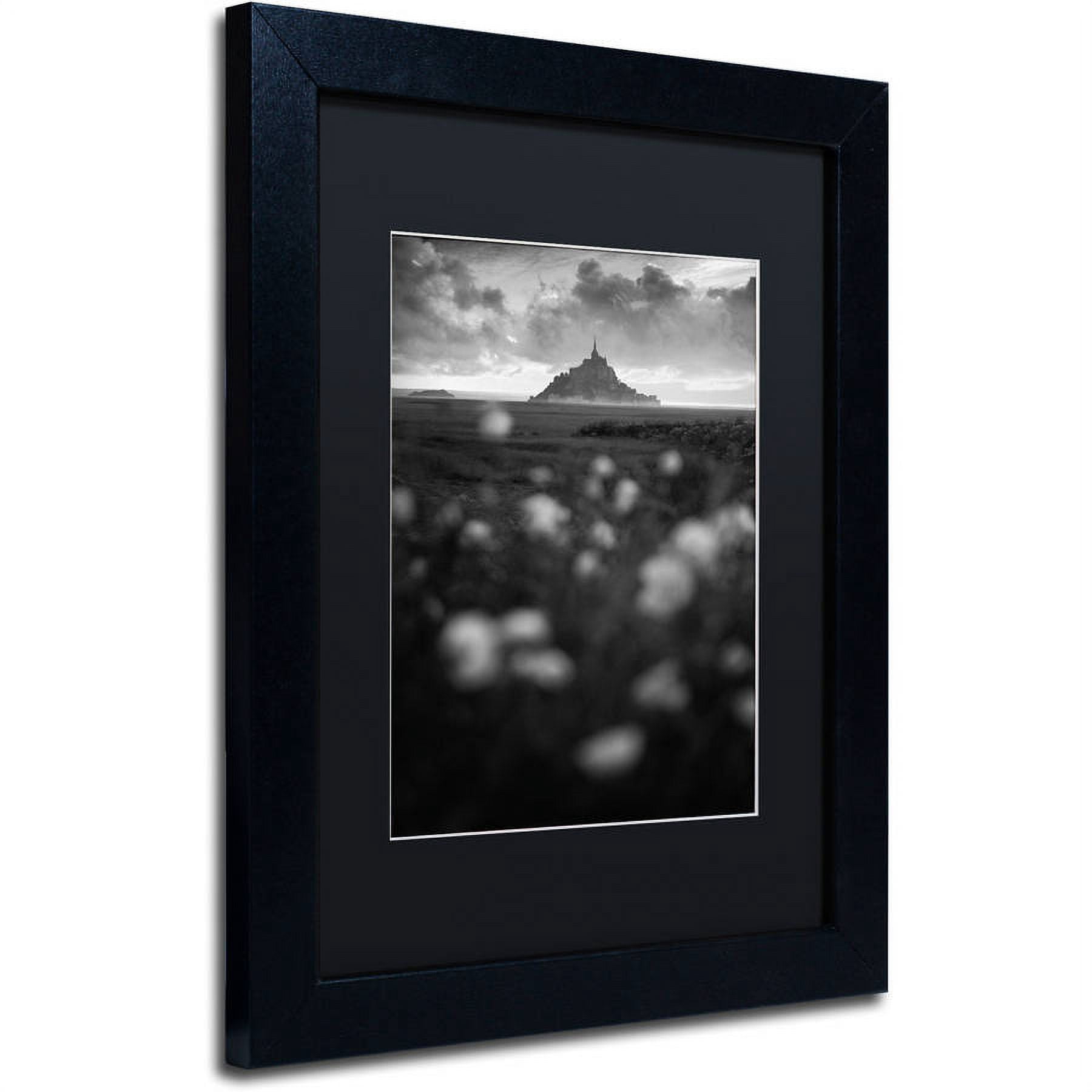 Trademark Fine Art "Mont Saint Michel" Canvas Art by Mathieu Rivrin, Black Matte, Black Frame