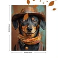 thumbnail image 3 of Qisvanset 12x16 Inch With Frame 2D Flat Wall Art Cowboy Dachshund Western Funny Pet Farmhouse Wall Decor, 3 of 8