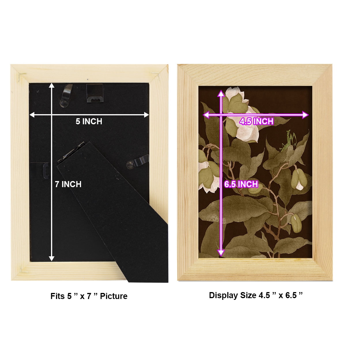 Asian Brocade I - Framed Print w/glass - Natural Wood