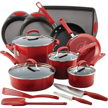 cookware ray rachael walmart sets nonstick piece kitchen anodized rachel pan hard cyber monday utensils wal kitchenware compelling qvc pot