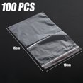 thumbnail image 5 of 100Pcs Reusable Zip Lock Clear Plastic Sealing Packaging Bags For Candy Nut Food Storage(10*15CM), 5 of 5