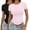 G, variant on yunLCZ Women's T-shirts Women's Crop T Shirt Girls Summer Pullover Top Women's Thin Round Neck Fashion Short Sleeves workout form-fitting T-shirts women