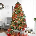 thumbnail image 3 of Christmas Tree Ornaments, Green Red Christmas Ball Ornaments Set of 40 Pack Shatterproof Plastic Xmas Decorations for Home Party Tree, 3 of 11