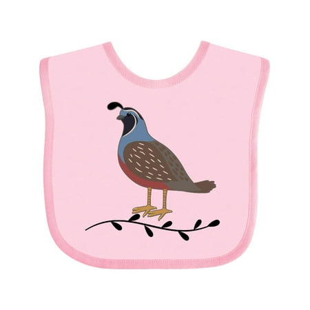 

Inktastic Quail Cute Bird Watching Gift Baby Boy or Baby Girl Bib