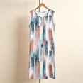 thumbnail image 4 of VBVC Women's Sleeveless Floral Print Midi Dress , Ladies' Crew Neck Casual Summer Tank Dress , Stretchy Daily Wear Dresses For Women,Light Blue,S-5XL, 4 of 6