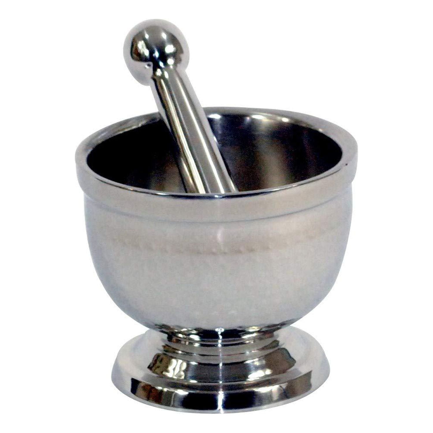Stainless Steel Shiny Hammered Mortar and Pestle