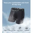 thumbnail image 2 of ANLIQI Mens Underwear Bamboo Rayon Boxer Briefs Breathable Underwear Long Leg Boxer Briefs for Men Pack with Fly Underpants(2Black 2Gray,L), 2 of 6