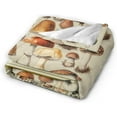 thumbnail image 2 of Mushroom Blanket Mushrooms Throw Blanket Flannel Stuff Merch Cozy Decor Fleece Plush Fuzzy Warm Soft Lightweight Bedding Gifts for Lover Girls Women Men Boy Couch Sofa 60"X50", 2 of 7