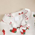 thumbnail image 6 of Wenfanal Girls Pajamas Set Kids Long Sleeve PJs Cotton Jammies Baby Christmas Pajama Set Cartoon Christmas Tree Bow Print Loungewear 2pcs Set Size 2-3Years,Red, 6 of 9