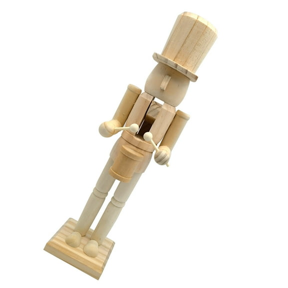 PAMINGONO DIY Nutcracker Ornament 1Pack Traditional Wooden Unfinished Nutcracker Soldier For Christmas