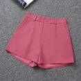 thumbnail image 6 of Karymi Shorts for Women Tailored A‑Line Wide Leg Suit Shorts, High Waist Pleated Front Casual Dressy Shorts, Solid Workwear Shorts with Pockets Women Clothing, 6 of 6