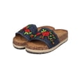 thumbnail image 5 of Women Denim Embroidered Sandal - Espadrille Slide - Roses Footbed Sandal - GH94 by Nature Breeze, 5 of 5