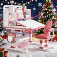 thumbnail image 2 of Floseru 2026 Upgraded Kids Study Desk and Chair Set, 50 Degree Tiltable&Height Adjustable Kids Desk with Storage Drawers and Bookshelf, 2 of 10