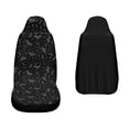 thumbnail image 2 of 2pcs Black Halloween Bats Goth Car Seat Covers Set, Spooky Bat Silhouette Abstract Pattern, Washable Breathable Front Seat Protectors with Precise Cutouts, Universal Fit for Cars SUVs Sedans Trucks,, 2 of 6