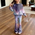 thumbnail image 2 of XZNPDUCQ 8-9 Years Cute Toddler Baby Girls Clothes Set Long Sleeve T-Shirt and Pants Kids 2pcs Outfits A170-Blue, 2 of 8