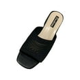 thumbnail image 2 of BONIXOOM Black Sandals Women Clearance Fall Slip-on Chunky Casual Fashion Womens Shoes Black Size 7, 2 of 6