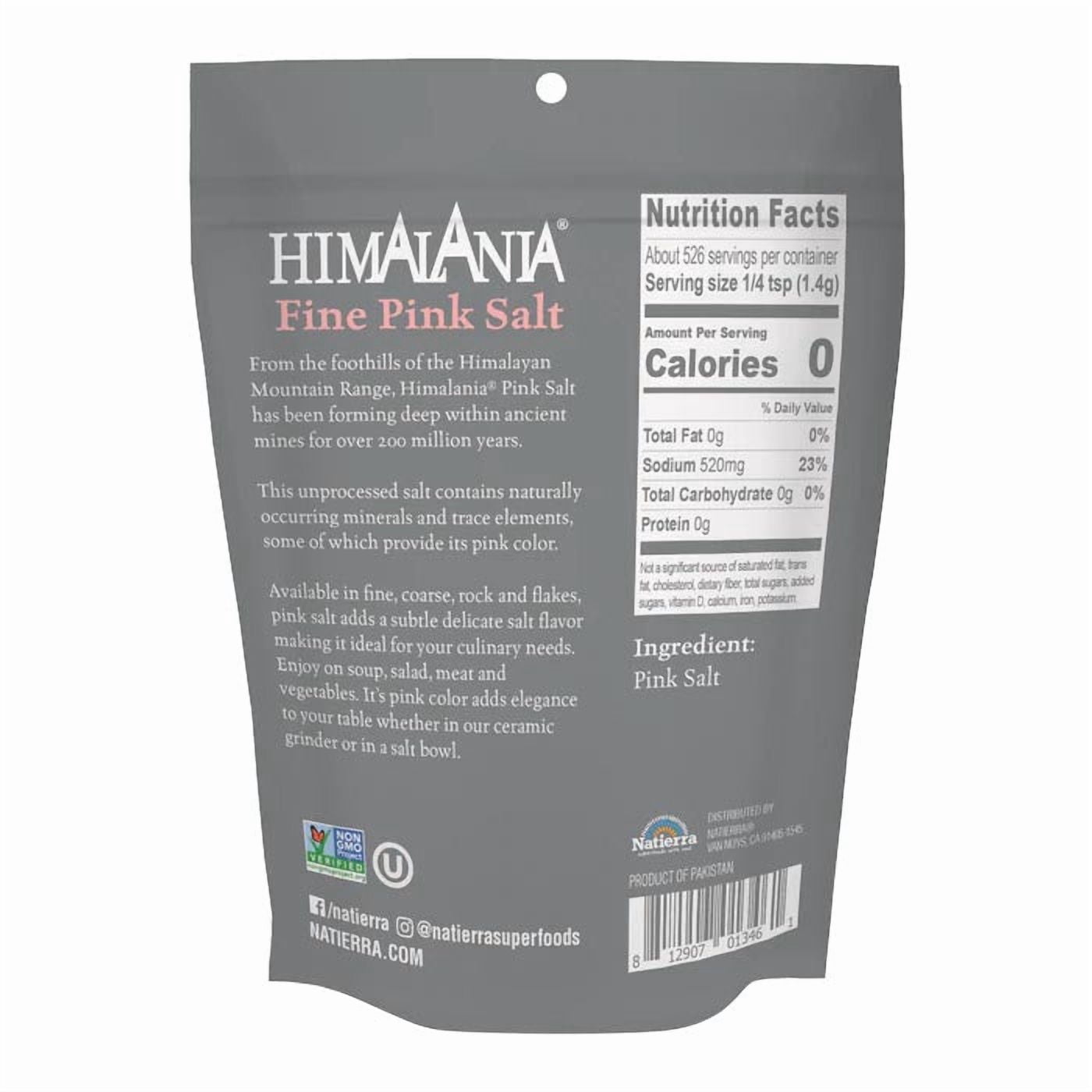 Natierra - Himalania Pink Salt - Refill Bag, 26oz | Multiple Choices