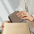 thumbnail image 7 of Polka Dots Brown Travel Jewelry Case PU Leather Mini Jewelry Travel Case Portable Travel Jewellery Ring Organizer for Womens Rings Earrings Necklaces Bracelets Women Gifts, 7 of 7