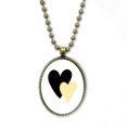 thumbnail image 1 of Double Heart Quote Handwrite Necklace Vintage Chain Bead Pendant Jewelry Collection, 1 of 3