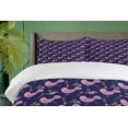 thumbnail image 4 of Ambesonne Botanical Duvet Cover Set, Folk Birds and Flowers, 2-Calking, Indigo and Multicolor, 4 of 7