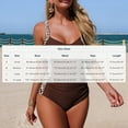 thumbnail image 3 of Sakmal One Piece Swimsuits Women Slimming Bathing Suit Brown V Neck Beach Ladies Swimsuit L, 3 of 7