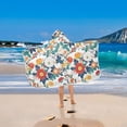 thumbnail image 2 of Yayeee Kids Hooded Towel with Hand Pockets Beach Soft Absorbent Bath Wrap 50 x 23.5 inch, Colorful Flowers Pattern, 2 of 5