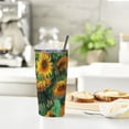 thumbnail image 6 of WYYP Sunflowers 20oz Car Tumbler with Straw 304 Stainless Steel Reusable 20oz, 6 of 7
