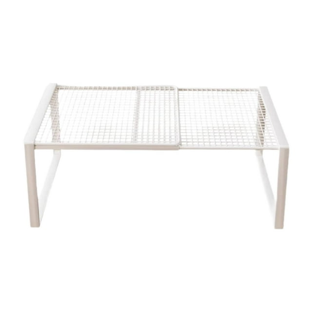 jifeng Expandable Cabinet Storage Shelf Stand Riser Kitchen Cupboard Organizer Rack White S