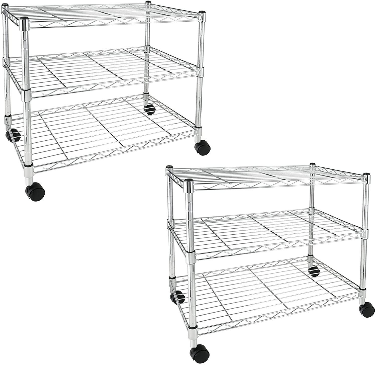Simple Deluxe Heavy Duty 3Shelf Shelving Unit, 24.02" D x 13.78" W x