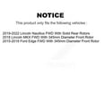 thumbnail image 2 of Transit Auto Front Rear Hub Bearings Assembly Coated Disc Brake Rotors and Ceramic Pads Kit (10Pc) for Car Ford Edge Lincoln Nautilus MKX FWD - Left Right Side (Driver Passenger) KBB-127725, 2 of 11