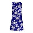 thumbnail image 3 of Women's Summer Casual Dress Floral Print Beach Elegant Flowy Midi Sleeveless Crew Neck Fashion Dress Womens Casual Trendy Midi Dresses, 3 of 4