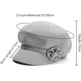 thumbnail image 2 of Chapeau Béret Rétro Classique pour Femme avec Visière, Broche pour Femme, 2 of 4