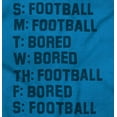 thumbnail image 2 of Bored Football Sport Schedule Men's Graphic T Shirt Tees Brisco Brands 3X, 2 of 6