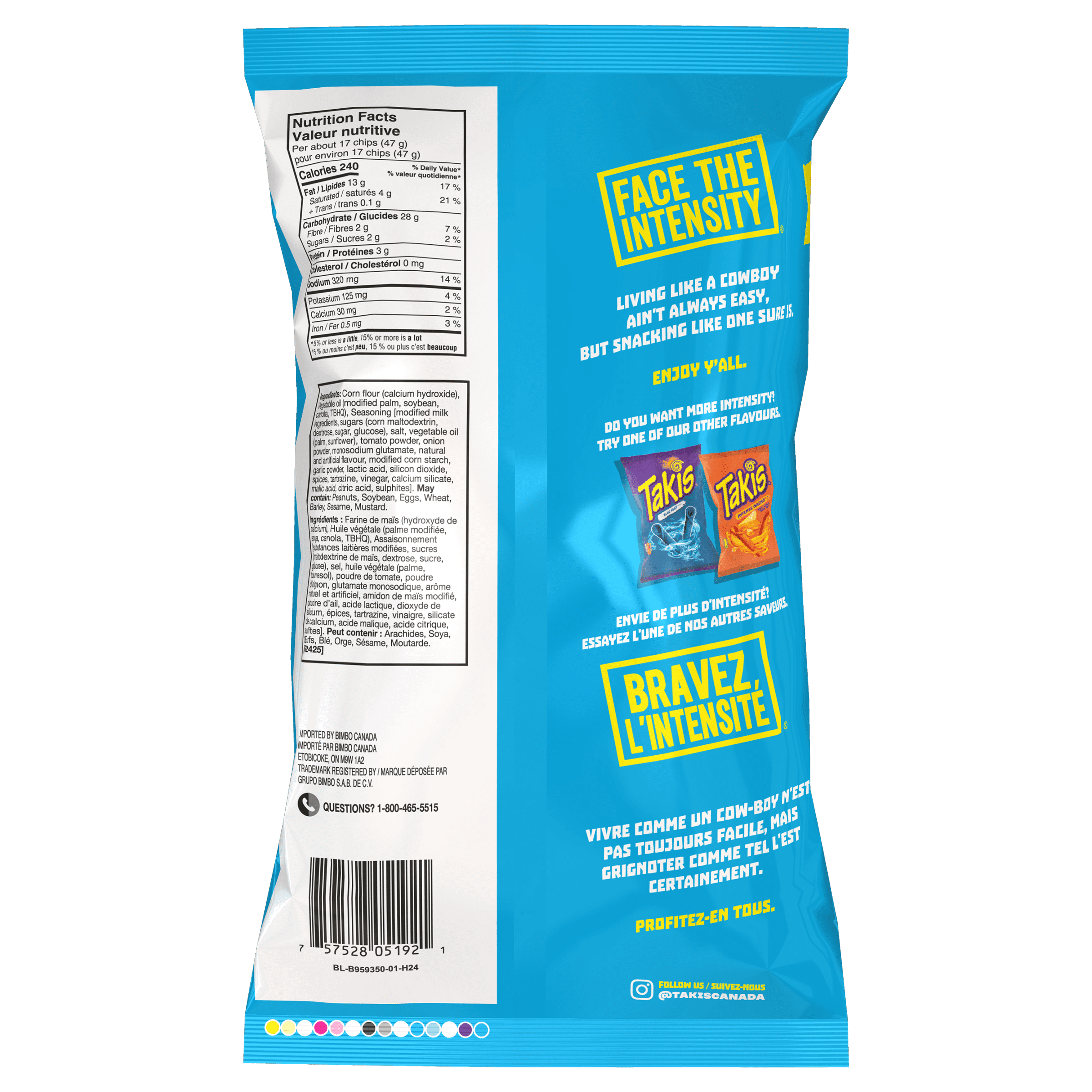 Takis Buckin' Ranch, Ranch Flavored Rolled Tortilla Chips